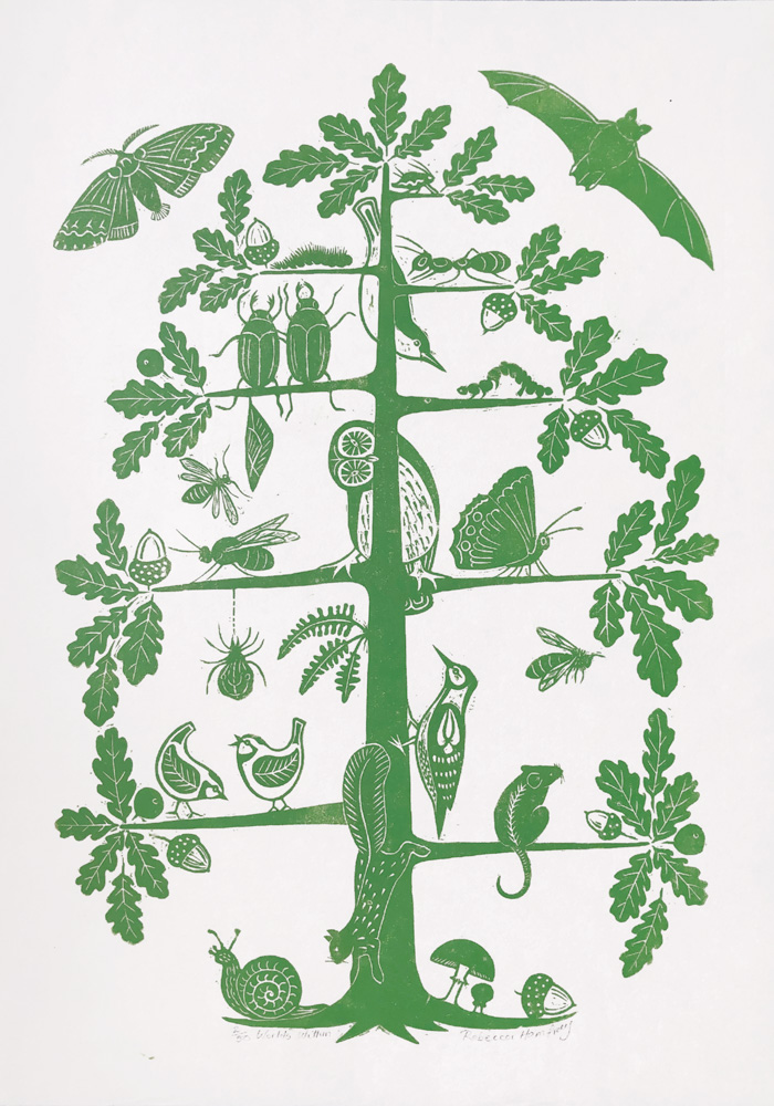 Linocut on Okawara Paper